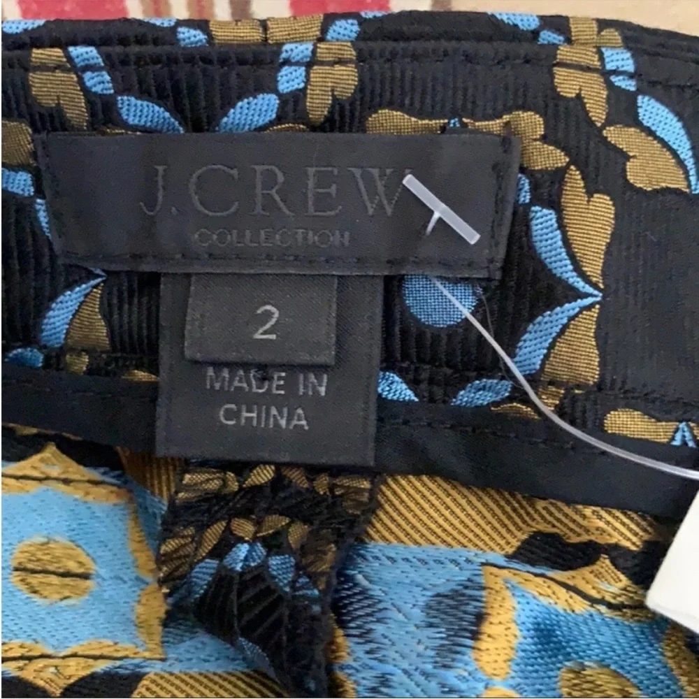NWT J. Crew Collection Silk Tile Jacquard Shorts